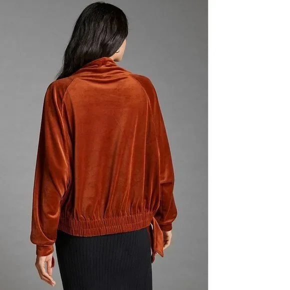 Daily Practice by Anthropologie Side-Tie Velvet Pullover size M new nwt - Picture 3 of 7